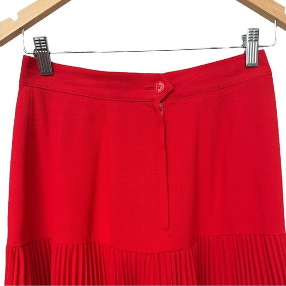 Vtg 80s Two Piece Skirt Suit Set Size 8 Red Gold Holiday Festive Liz Claiborne - Picture 6 of 15